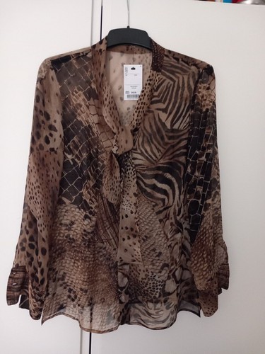 Echtseidenbluse,Animalprint
