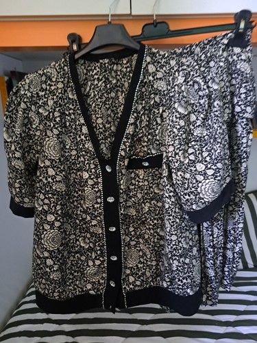 Schwarz weißes sommerkleid - schwarz-weißes,